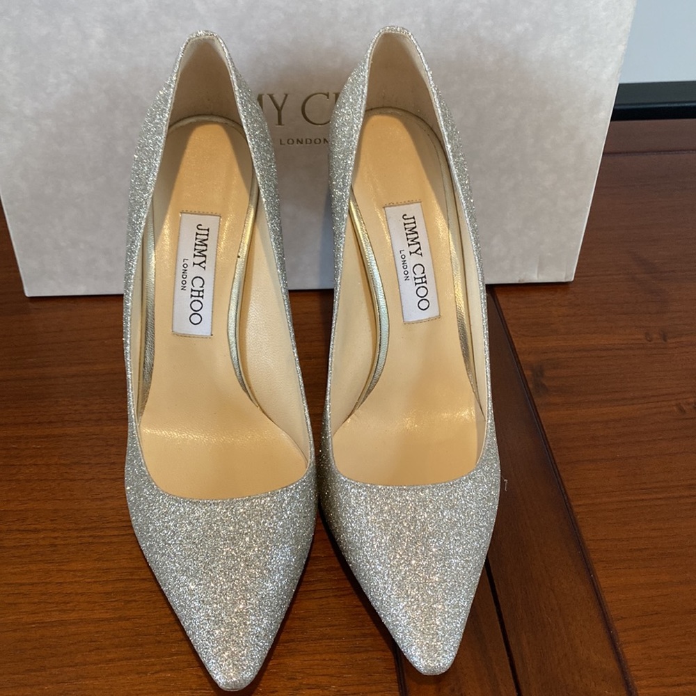 New In Box Jimmy Choo Romy in Platinum Ice - Picture 4 of 9